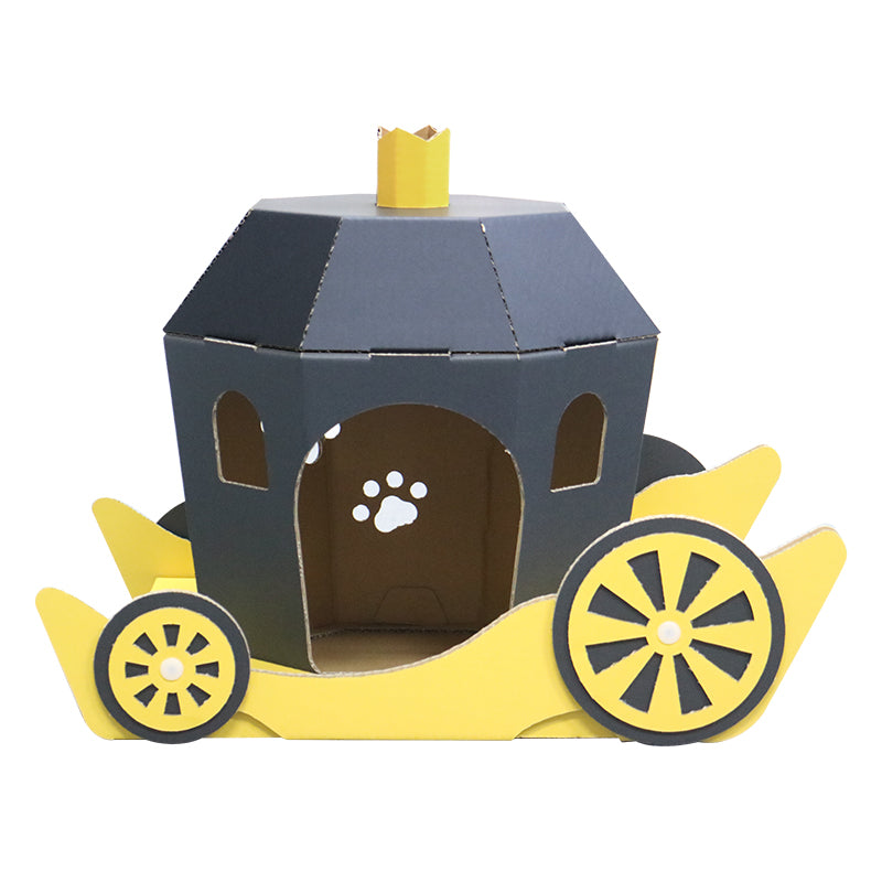 かぼちゃの馬車　猫ハウス　段ボール　ハロウィン　ミッドナイト　ブラック