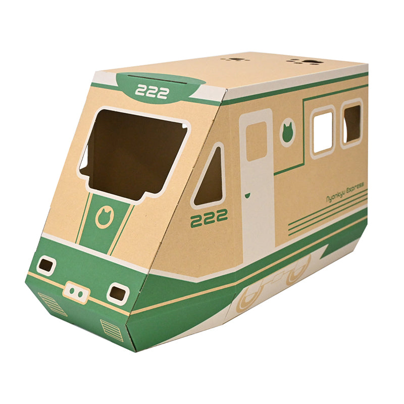 にゃん急エクスプレス　猫ハウス　段ボール　列車