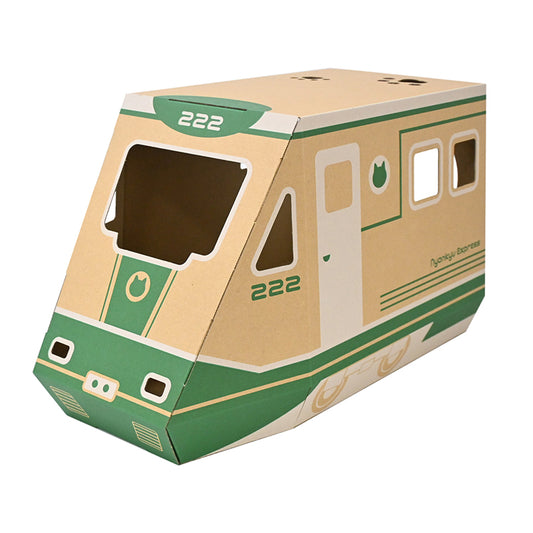 にゃん急エクスプレス　猫ハウス　段ボール　列車